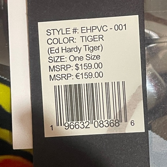 Ed Hardy Transparent Tote with Tiger and Red Accents Large - Picture 5 of 9